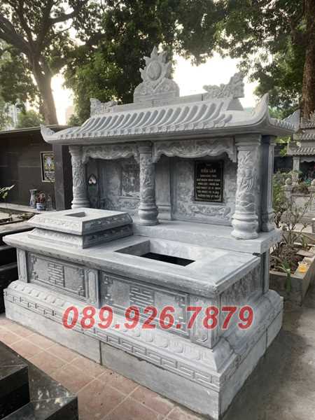 Mẫu mộ đá đẹp tại Bến Tre - Mẫu mộ đôi bằng đá đẹp