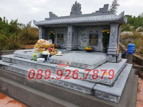 Mẫu mộ đá đẹp tại Bến Tre - Mẫu mộ đôi bằng đá đẹp