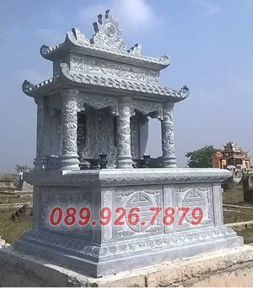 Mẫu mộ đá đẹp tại Bến Tre - Mẫu mộ đôi bằng đá đẹp