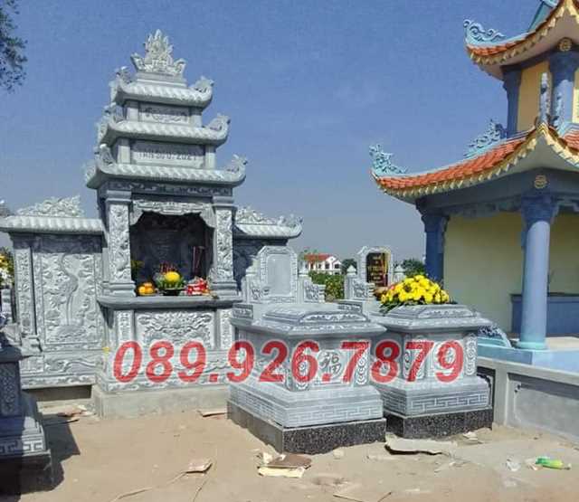 Mẫu mộ đá đôi đẹp bán Trà Vinh - mẫu mộ đá đơn giản - Địa chỉ bán mộ