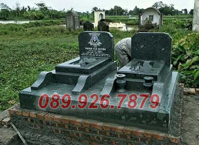 Mẫu mộ đá đôi đẹp bán Trà Vinh - mẫu mộ đá đơn giản - Địa chỉ bán mộ