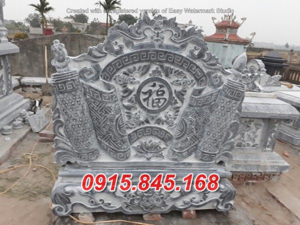 02+ cuốn thư đá đẹp nhất nghệ an - bức bình phong đá