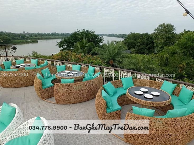 Bộ ghế salon hình tròn đan rối tổ chim độc đáo