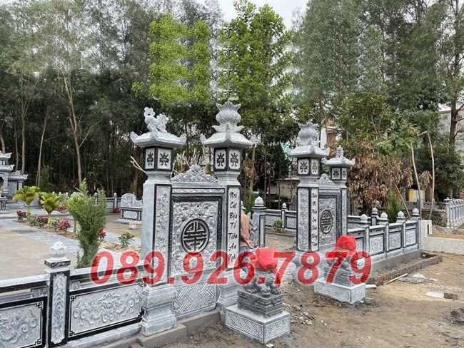 Cổng đá lăng mộ- Mẫu cổng đá nghĩa trang đẹp bán Bến tre, đá trắng