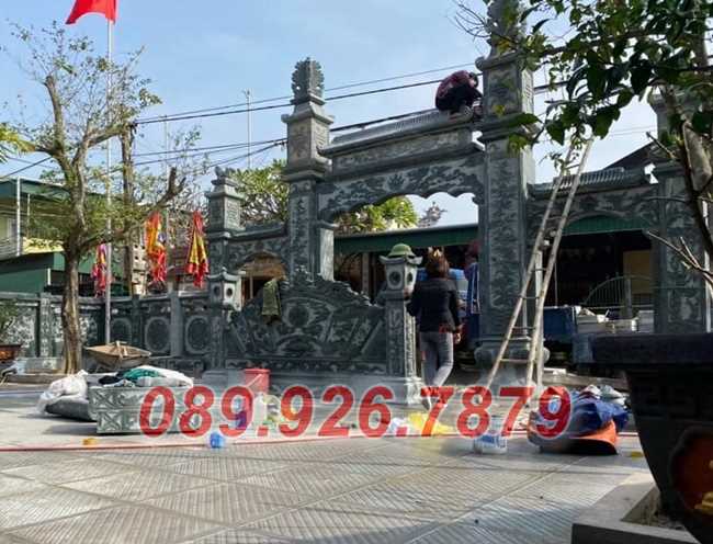 16 mẫu cổng đá xanh đẹp,  khu lăng mộ, nghĩa trang, nhà thờ, đá trắng