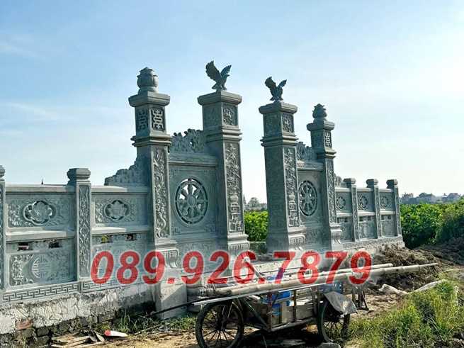 16 mẫu cổng đá xanh đẹp,  khu lăng mộ, nghĩa trang, nhà thờ, đá trắng