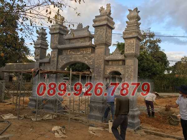 13 mẫu cổng đá đơn giản đẹp, hoa văn đơn giản - Mẫu cổng nhà chùa