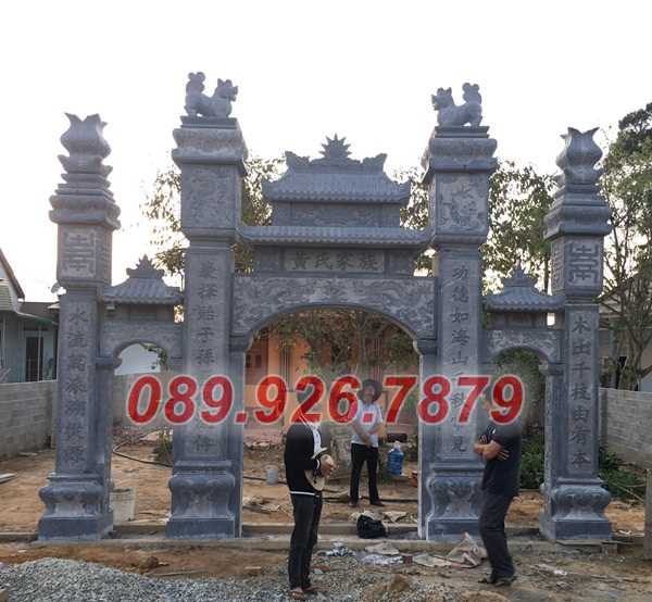 13 mẫu cổng đá đơn giản đẹp, hoa văn đơn giản - Mẫu cổng nhà chùa