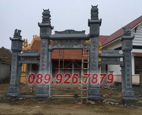 13 mẫu cổng đá đơn giản đẹp, hoa văn đơn giản - Mẫu cổng nhà chùa