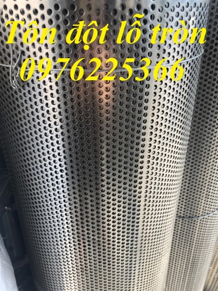 Tấm inox đột lỗ theo yêu cầu  - Tôn mạ kẽm đột lỗ