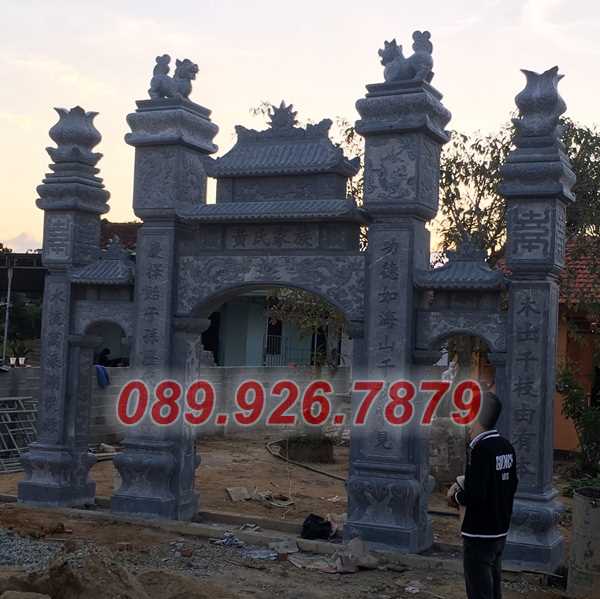 Cổng đá - Mẫu cổng đá đẹp bán Tiền Giang, hoa văn đơn giản, giá rẻ
