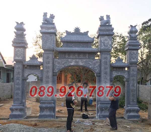 10 mẫu cổng đá đẹp bán Bến Tre- cổng đá làng , nhà chùa, miếu, lăng