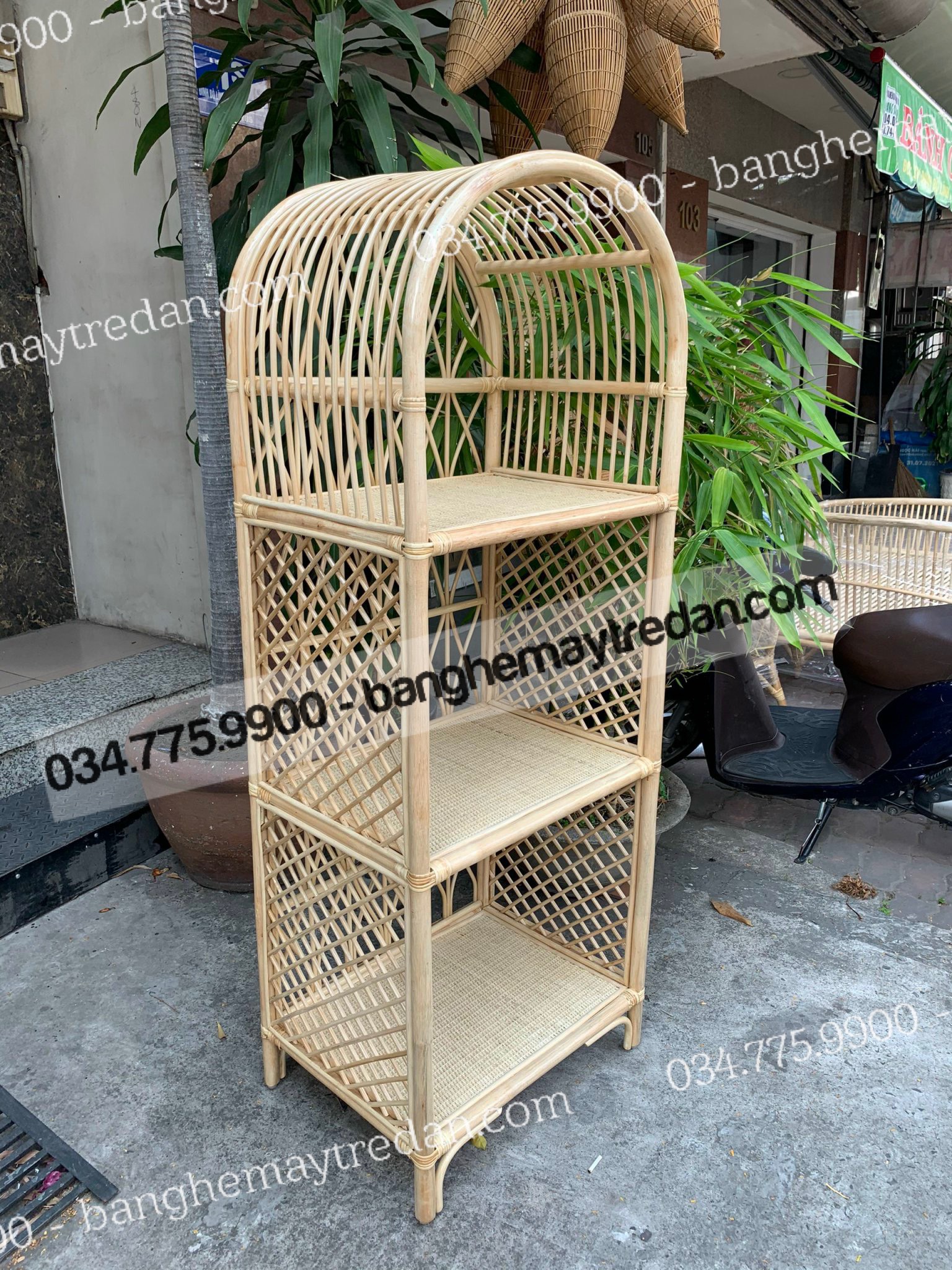 Tủ mây tre tự nhiên để phòng ngủ cho spa, khách sạn cao cấp