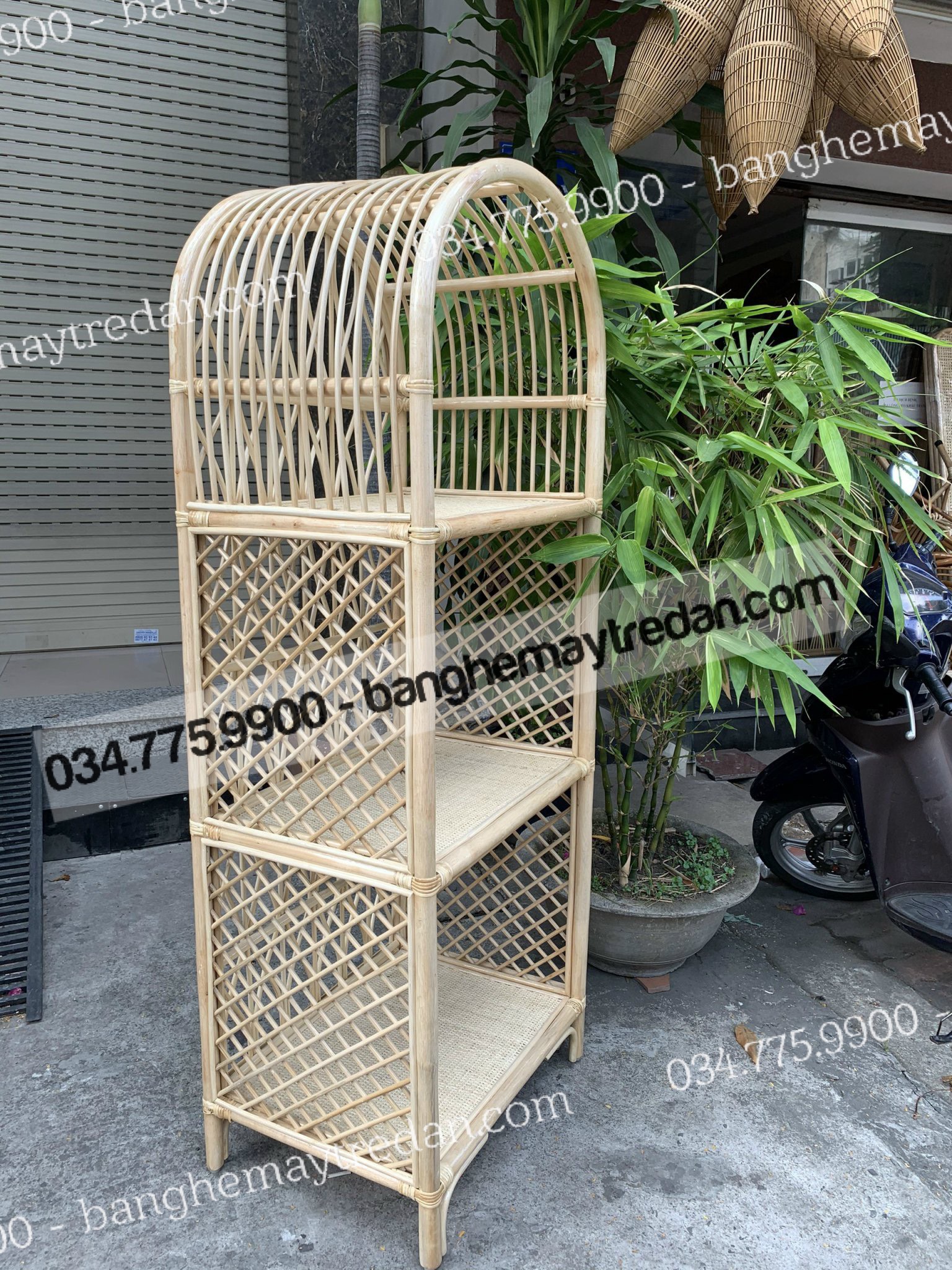 Tủ mây tre tự nhiên để phòng ngủ cho spa, khách sạn cao cấp