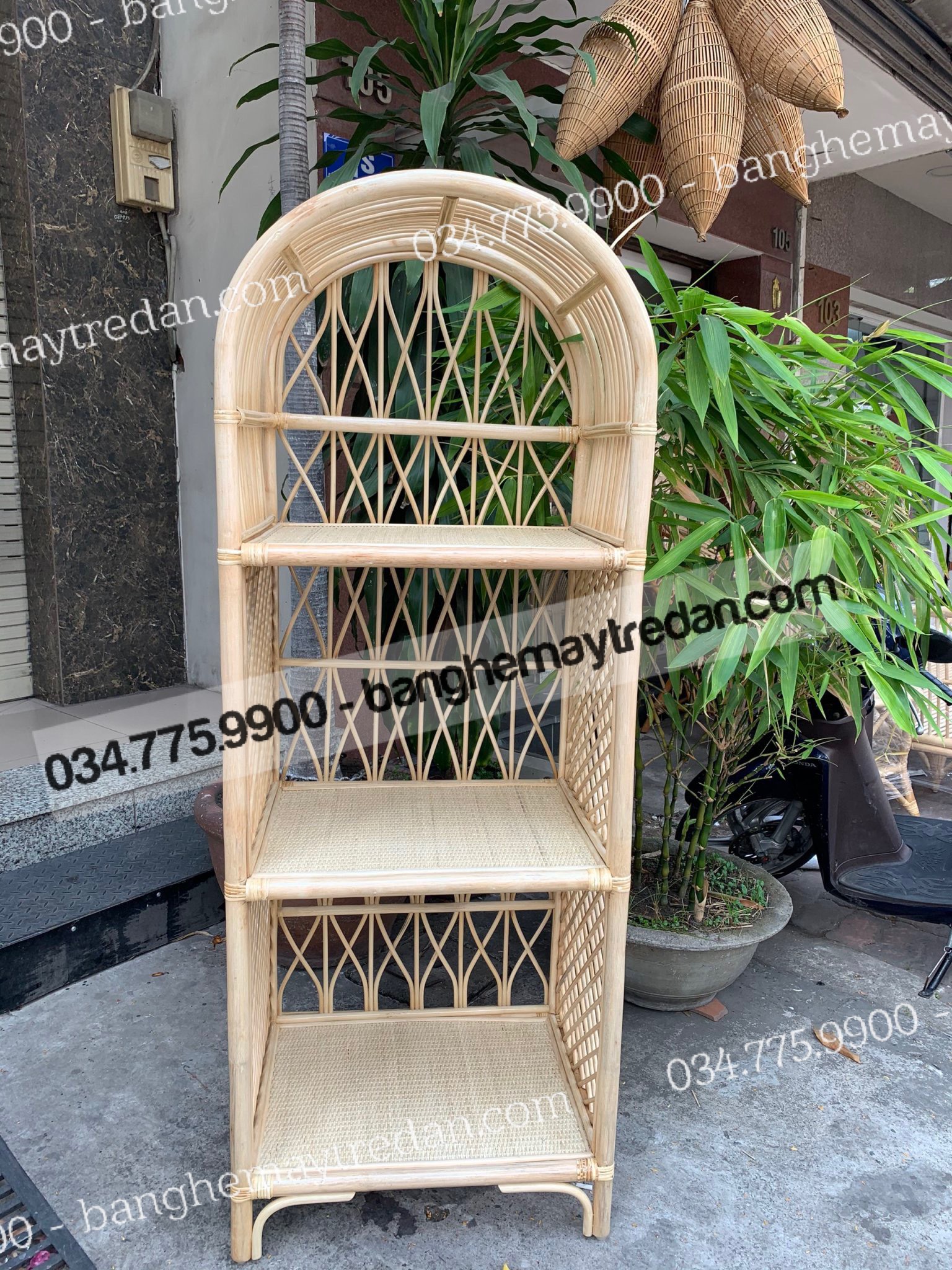 Tủ mây tre tự nhiên để phòng ngủ cho spa, khách sạn cao cấp