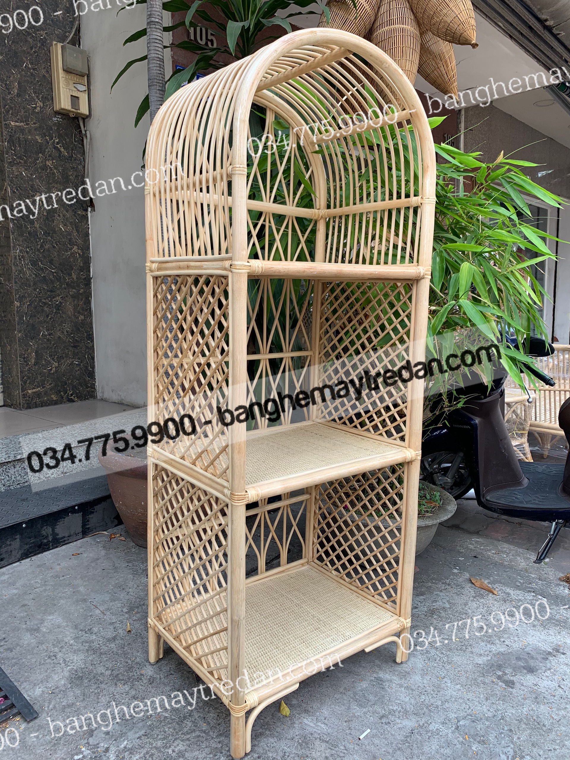 Tủ mây tre tự nhiên để phòng ngủ cho spa, khách sạn cao cấp