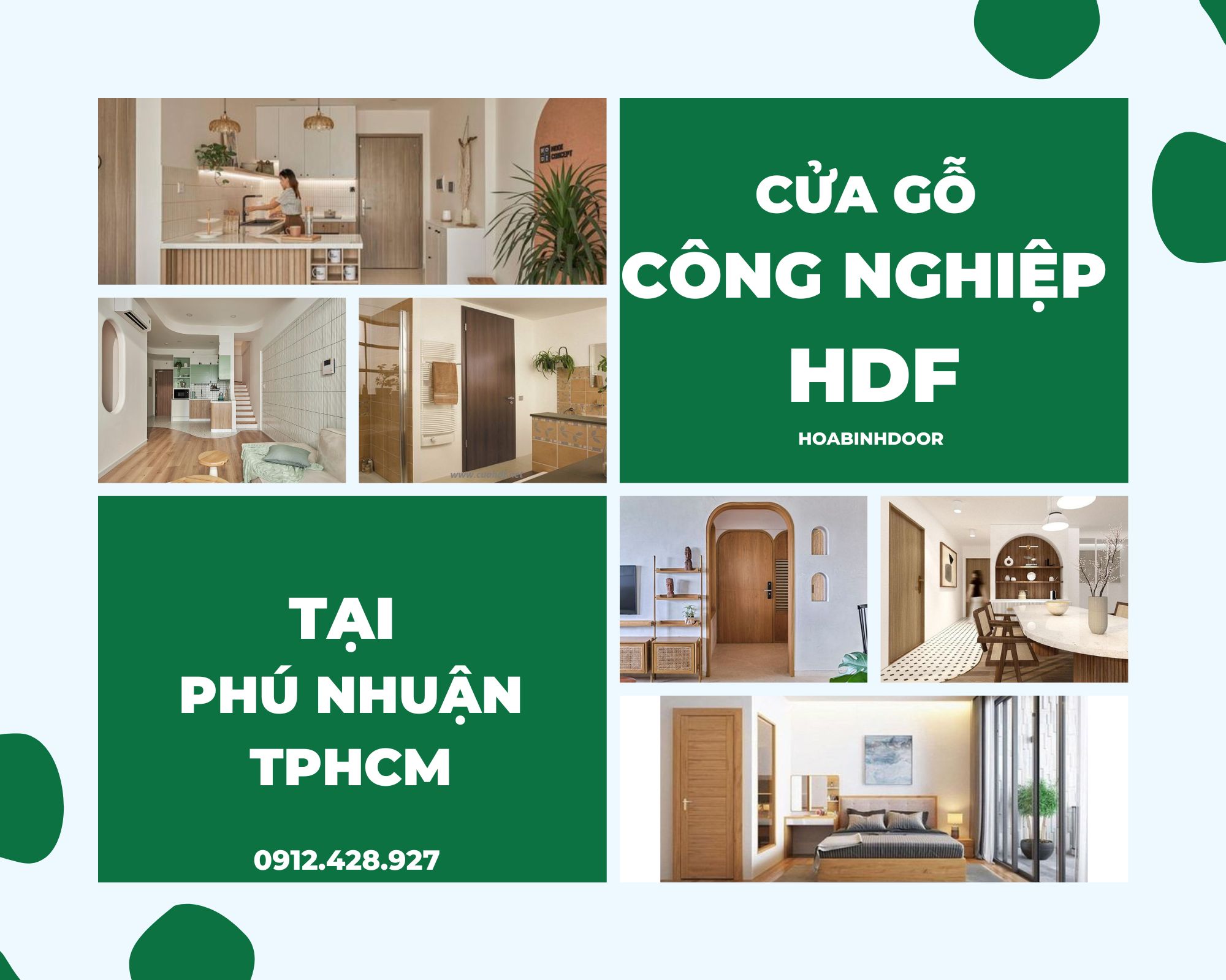 Cửa gỗ công nghiệp HDF tại Phú Nhuận  Cửa gỗ công nghiệp cao cấp