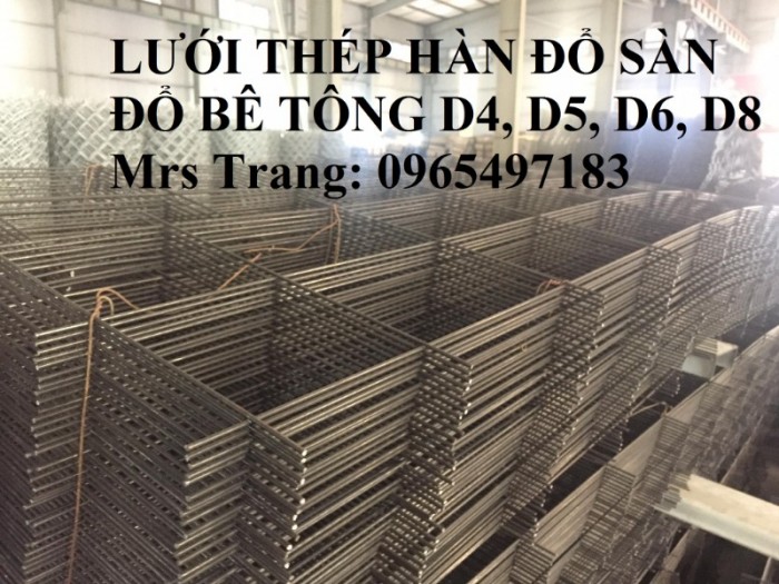 Lưới thép hàn phi 6 a 200x200, lưới thép hàn D6 a 200x200 đổ bê tông