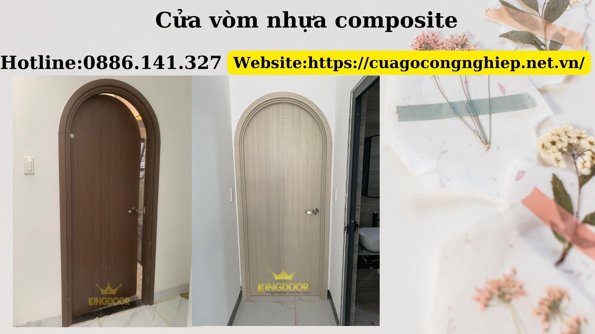 Cửa vòm nhựa composite tại Cần giờ - Cửa nhà vệ sinh