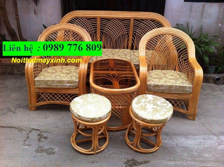 Sofa mây tự nhiên mây tre đan tại hồ chí minh
