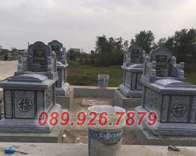 Mộ đá đơn giản - Mẫu mộ đá cao cấp đẹp bán Trà Vinh - Mộ đôi ông bà, c