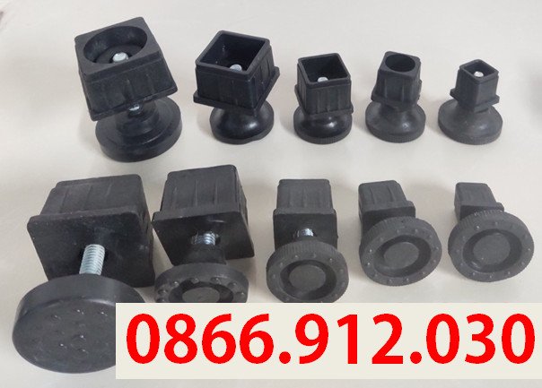 Chân tăng chỉnh đế nhựa, chân tăng giảm chiều cao đế cao su