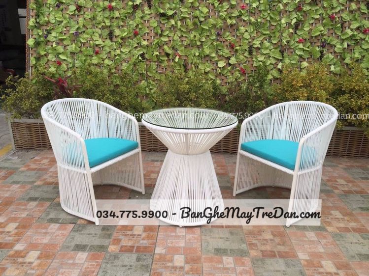Ghế nhựa giả mây để ban công chất lượng cao