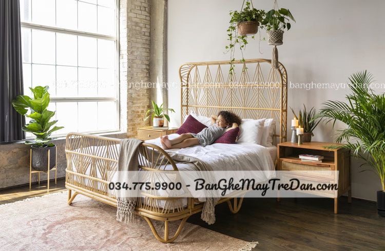 Giường mây tự nhiên chất lượng cao tại Sài Gòn