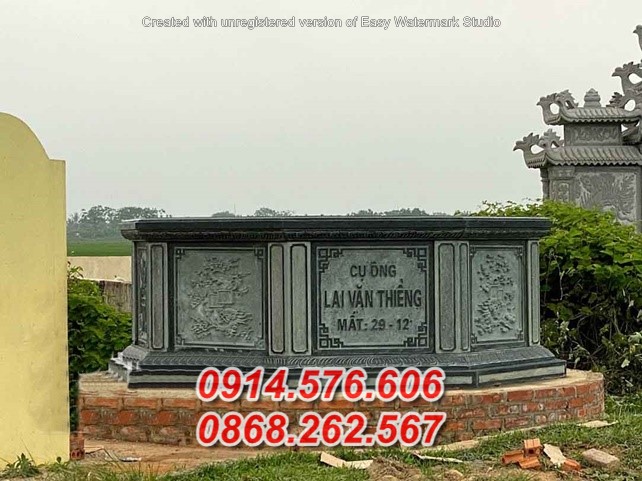 26 mộ đá tròn đẹp bán hà nội, lăng mộ tổ hình lục lăng bát giác