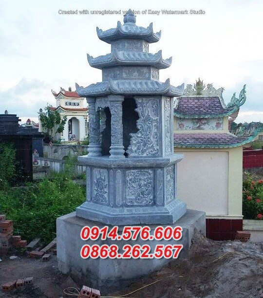 26 mộ đá tròn đẹp bán hà nội, lăng mộ tổ hình lục lăng bát giác