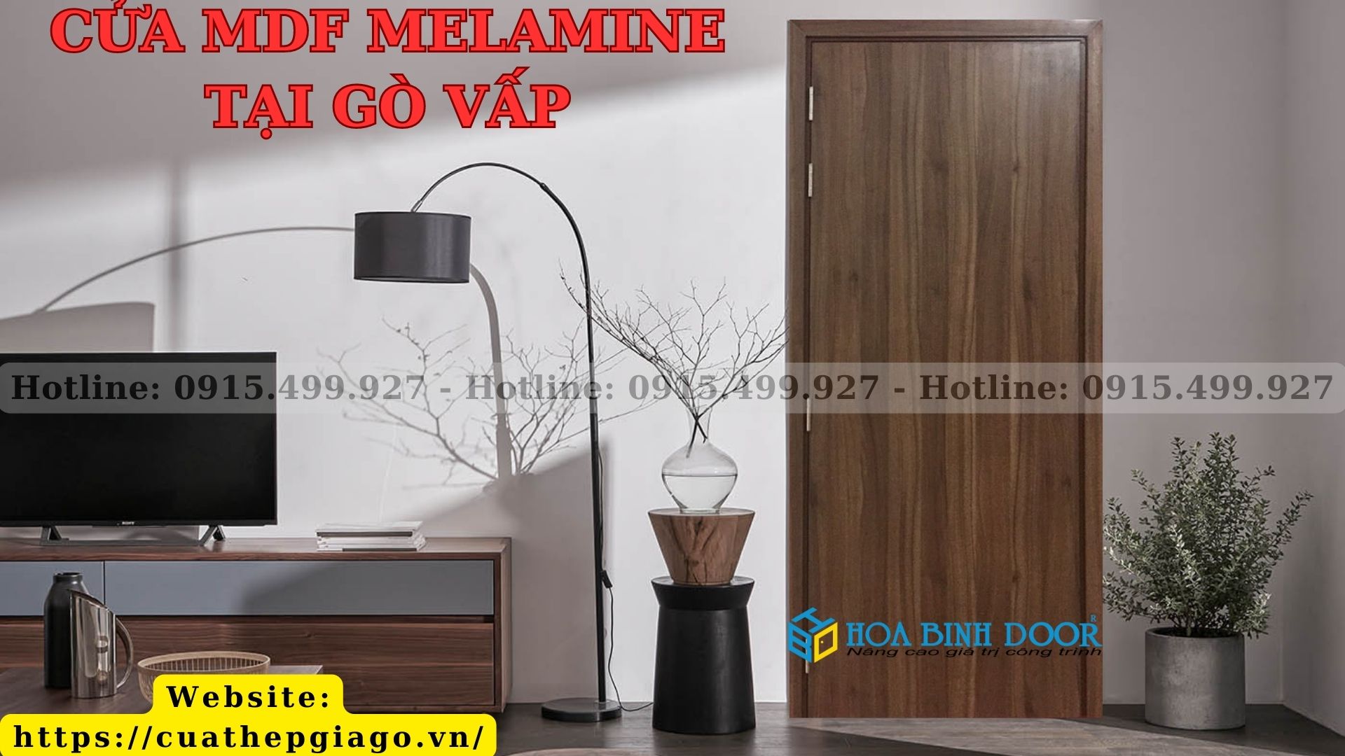 Cửa MDF Melamine tại Gò Vấp - Cửa gỗ giá tốt