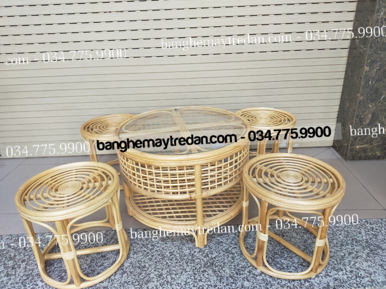 Bộ ghế mây nhỏ gọn tiện lợi - Mây Tre Lục Bình