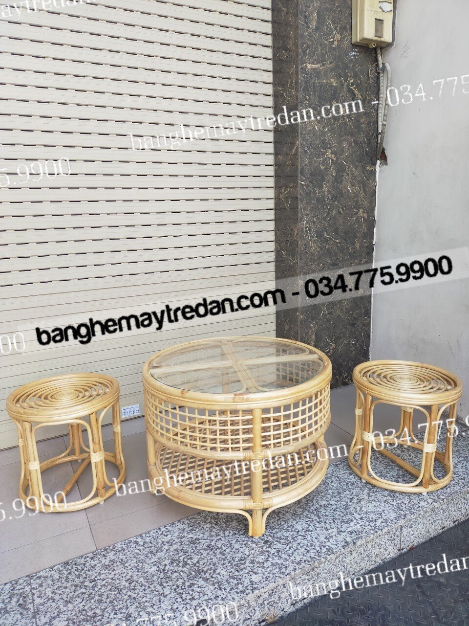 Bộ ghế mây nhỏ gọn tiện lợi - Mây Tre Lục Bình