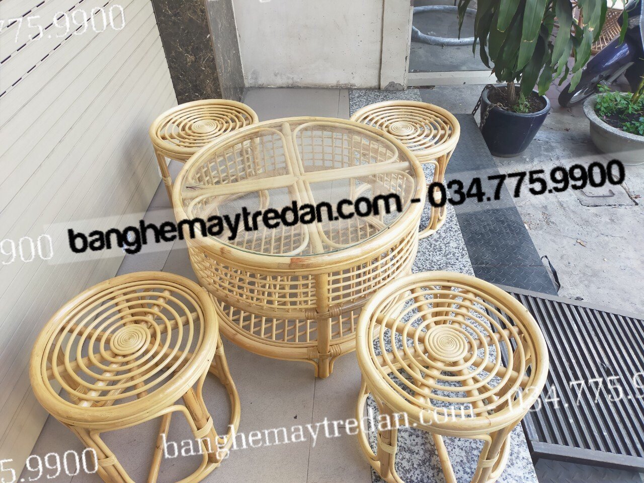 Bộ ghế mây nhỏ gọn tiện lợi - Mây Tre Lục Bình