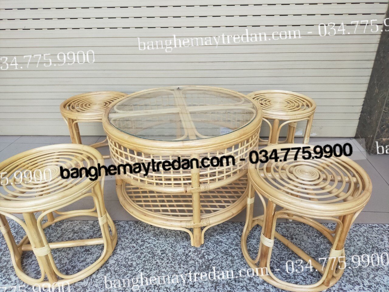 Bộ ghế mây nhỏ gọn tiện lợi - Mây Tre Lục Bình
