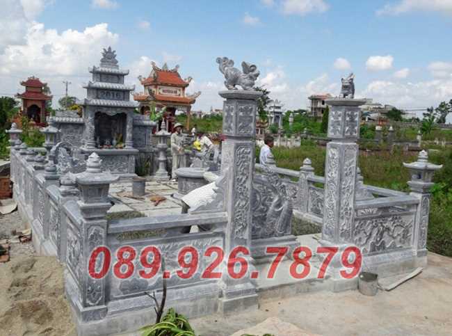 Mẫu  khuôn viên lăng mộ gia đình nhà thờ tổ tiên ông bằng đá bán HCM