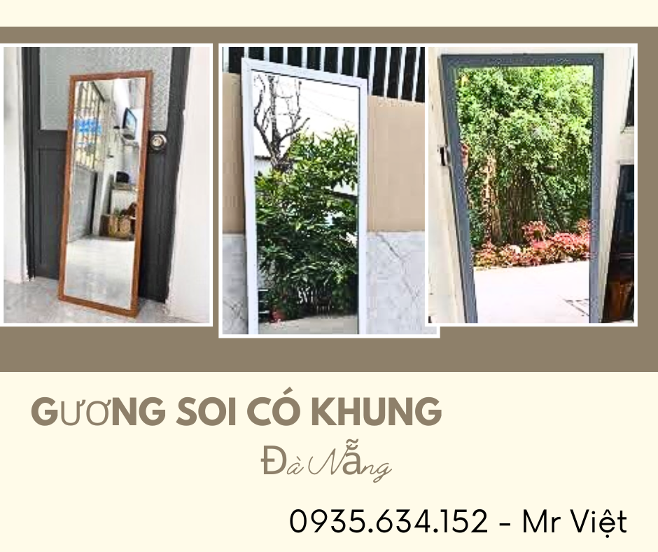 Gương soi toàn thân có khung giá rẻ Đà Nẵng