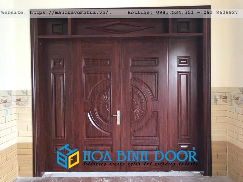 Cửa thép vân gỗ tại Khánh Hoà- Nha Trang