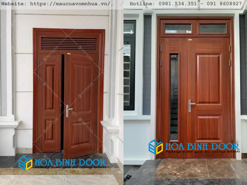 Cửa thép vân gỗ tại Khánh Hoà- Nha Trang