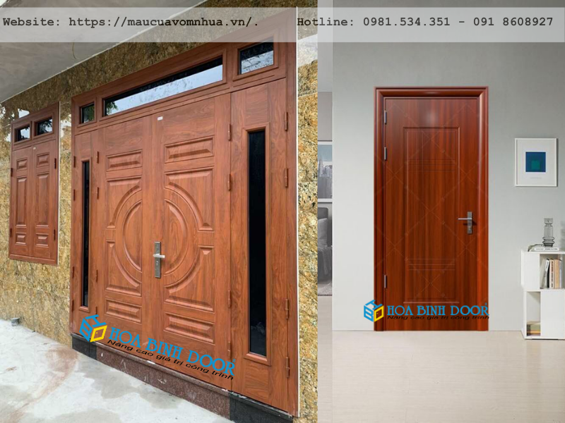 Cửa thép vân gỗ tại Khánh Hoà- Nha Trang