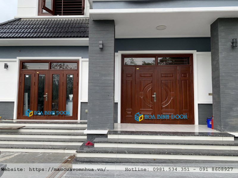 Cửa thép vân gỗ tại Khánh Hoà- Nha Trang