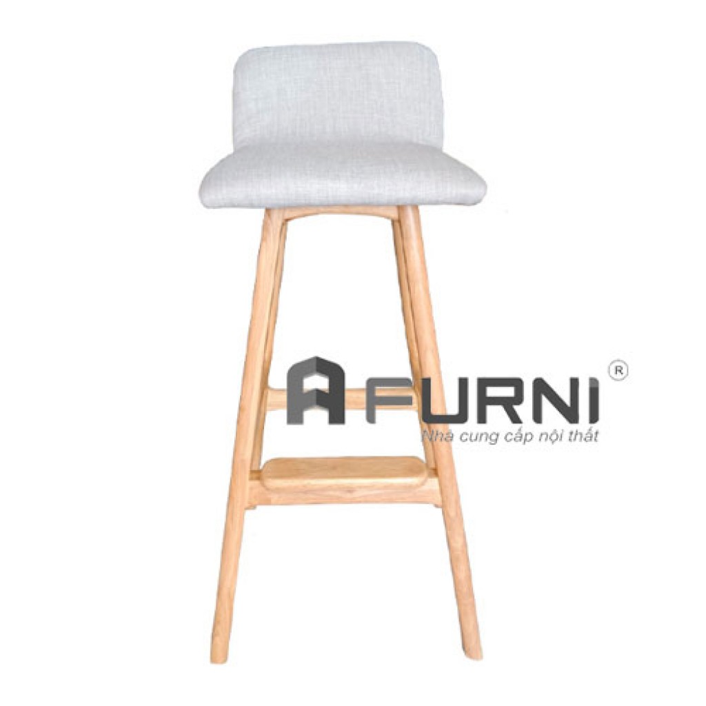 Ghế bar hiện đại nệm vải chân gỗ cao su ERICK BUCH 2  Nội Thất Furni
