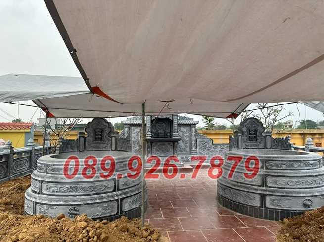 Mộ tròn đá - Mẫu đá tròn bằng đá bán Vĩnh Long,  mộ đá ông bà cha mẹ