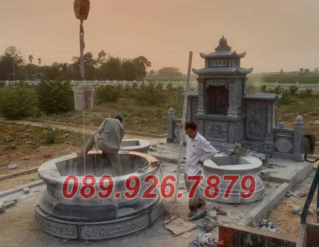 Mộ tròn đá - Mẫu đá tròn bằng đá bán Vĩnh Long,  mộ đá ông bà cha mẹ