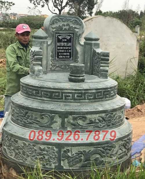 Mẫu mộ tròn bằng đá cao cấp chôn cất tro hài cốt ông bà bán Sóc Trăng