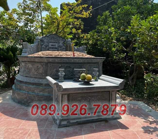 Mộ đá tròn - Mẫu mộ đá tròn đẹp chôn cất tro hài cốt bán đồng tháp
