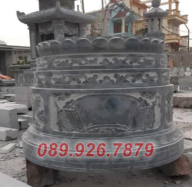 Mộ đá tròn - Mẫu mộ đá tròn đẹp chôn cất tro hài cốt bán đồng tháp