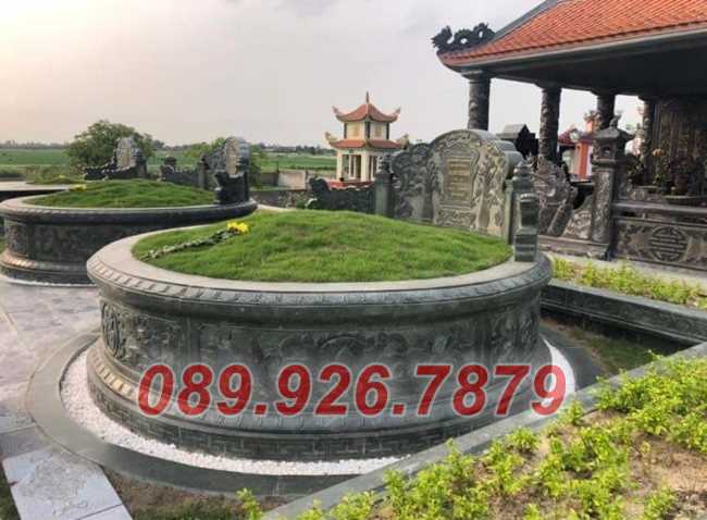 Mộ đá tròn - Mẫu mộ tròn bằng đá đẹp bán kiên giang, mộ đá tam cấp