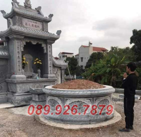 Mộ đá tròn - Mẫu mộ tròn bằng đá đẹp bán kiên giang, mộ đá tam cấp