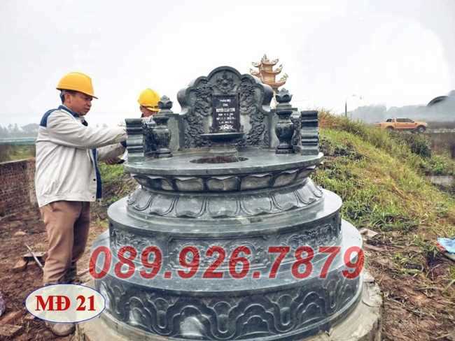 Mộ đá tròn - Mẫu mộ tròn bằng đá đẹp bán kiên giang, mộ đá tam cấp